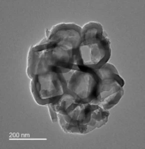 Microstructure of nano-hollow silicon material 1